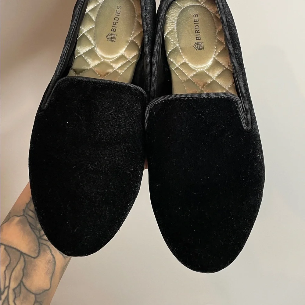 Birdies | Women’s The Starling Loafers in Black Velvet Size 6.5